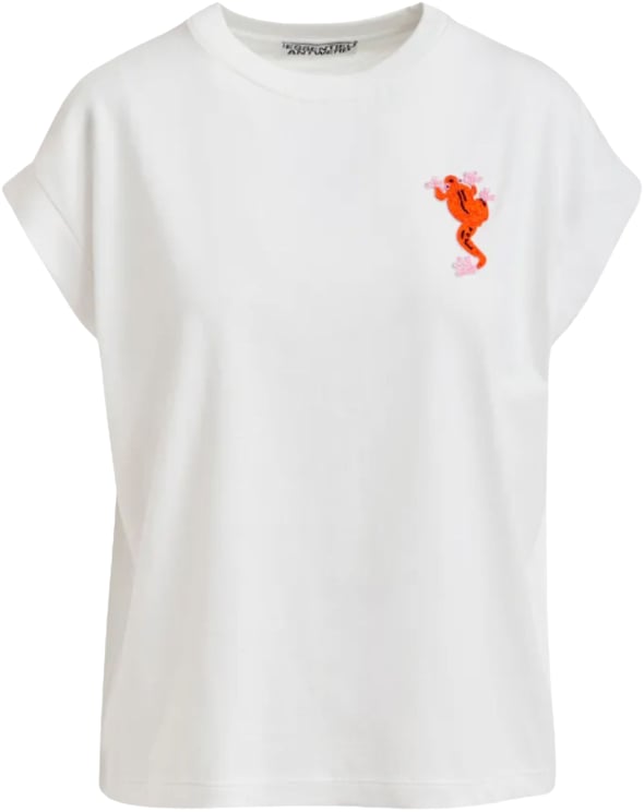 Essentiel Antwerp Essentiel Antwerp Embroidered T-shirt T-shirts Off White Jungala