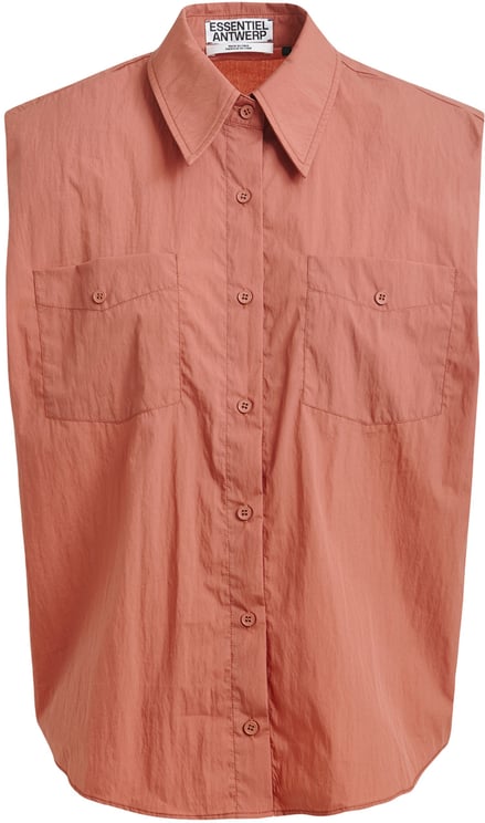 Essentiel Antwerp Essentiel Antwerp Sleeveless Shirt Blouses Bruin Jol