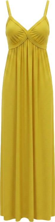 Essentiel Antwerp Essentiel Antwerp Maxi Babydoll Dress Jurken Geel Jacobean