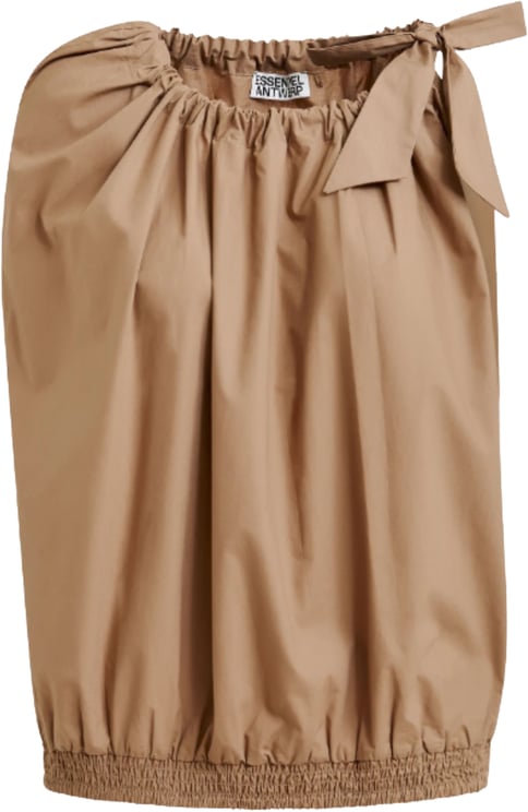 Essentiel Antwerp Essentiel Antwerp Smocked Top Tops Bruin Jaylah