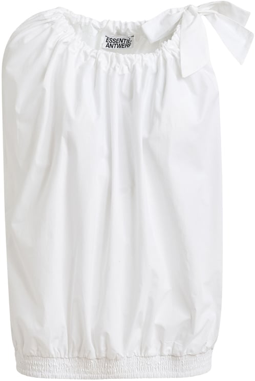 Essentiel Antwerp Essentiel Antwerp Smocked Top Tops Wit Jaylah