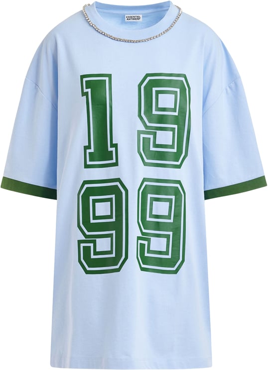 Essentiel Antwerp Essentiel Antwerp Printed Oversize Tee T-shirts Lichtblauw Jistrass