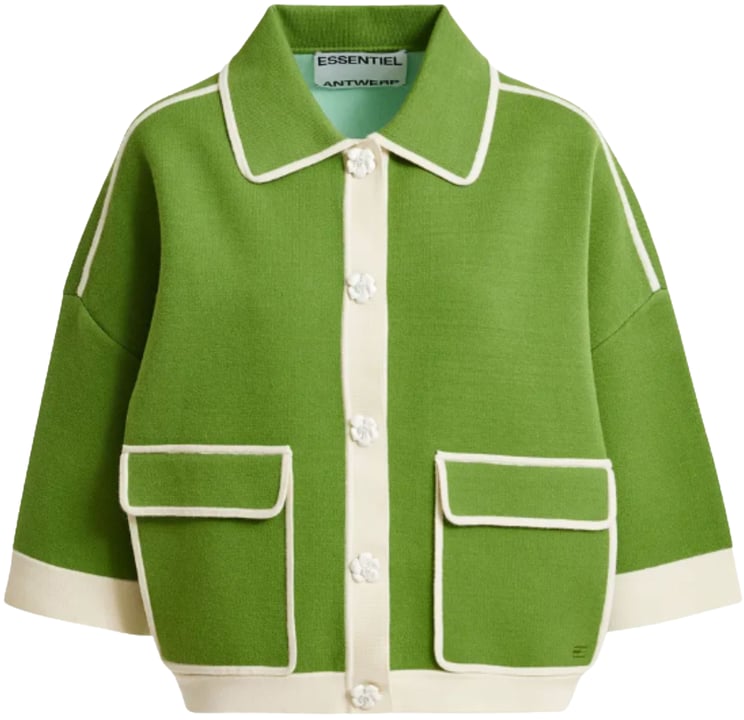 Essentiel Antwerp Essentiel Antwerp Knit Cardigan Vesten Groen Jugly