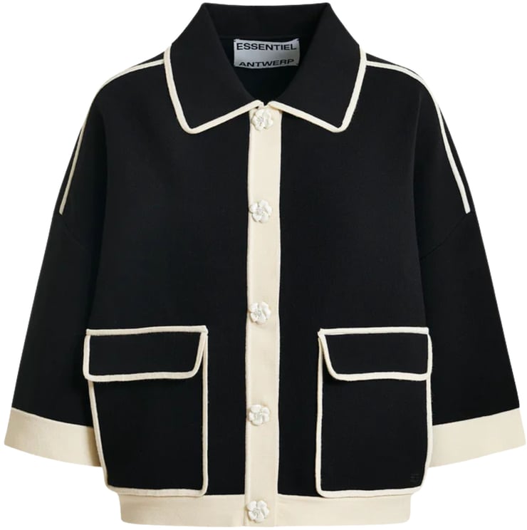 Essentiel Antwerp Essentiel Antwerp Knit Cardigan Vesten Zwart Jugly