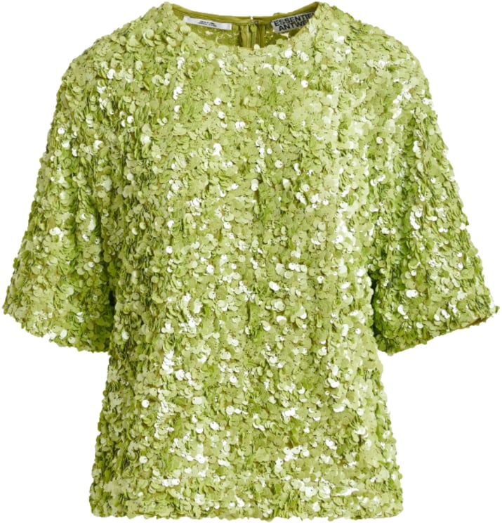 Essentiel Antwerp Essentiel Antwerp Sequin Top Tops Groen Juli