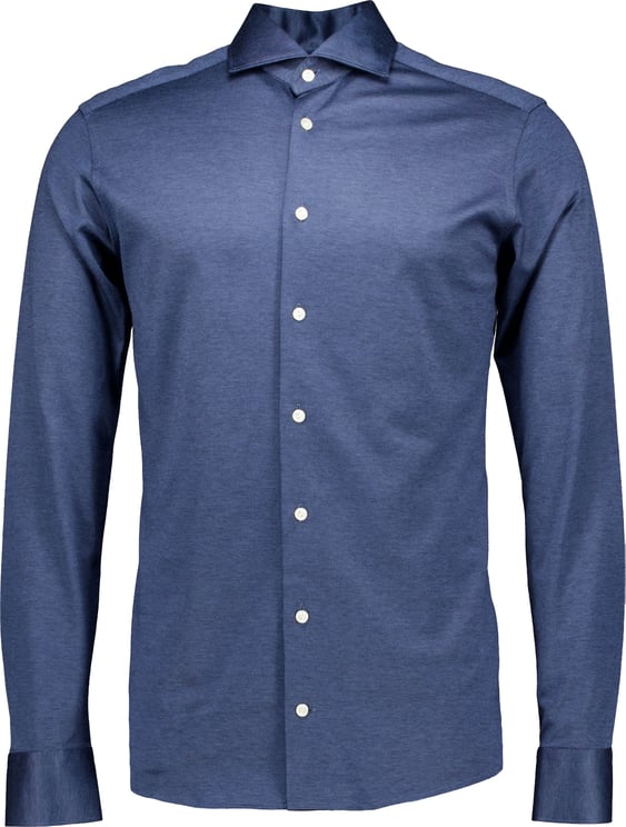 Eton Eton Filo Di Scozia Knit Shirt Lange Mouw Overhemden Blauw 100014987