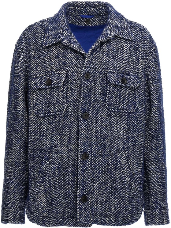 Etro Etro Blue Wool Full-Length Jacket