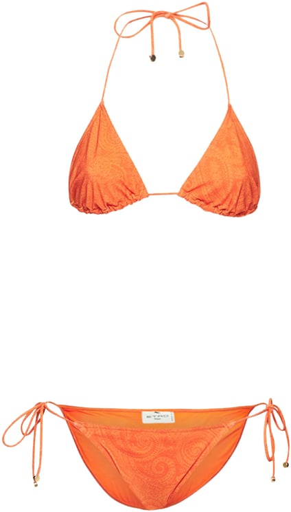 Etro Orange bikini with adjustable triangle top