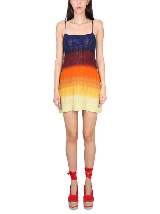 Etro Shaded Wool Mini Dress
