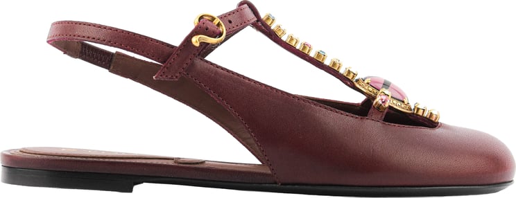 Etro T-bar Slingback Ballerina Bordeaux
