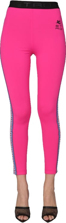 Etro Pink Logoed Leggings