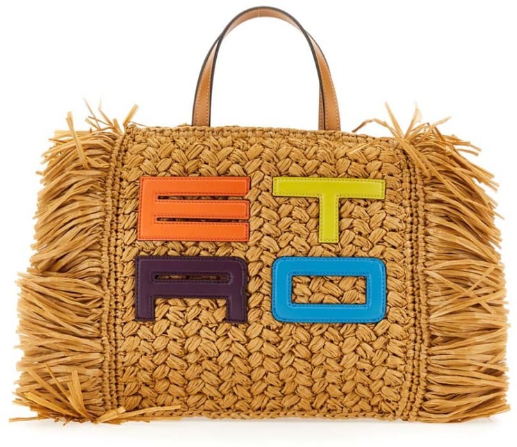 Etro Raffia Tote Bag