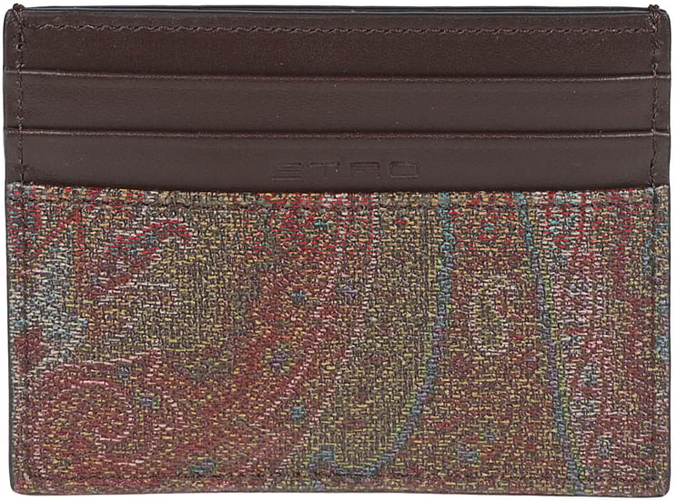 Etro Arnica Credit Card Holder Brown