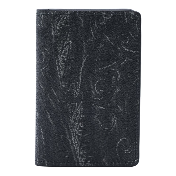 Etro Textured Paisley Pattern Compact Wallet