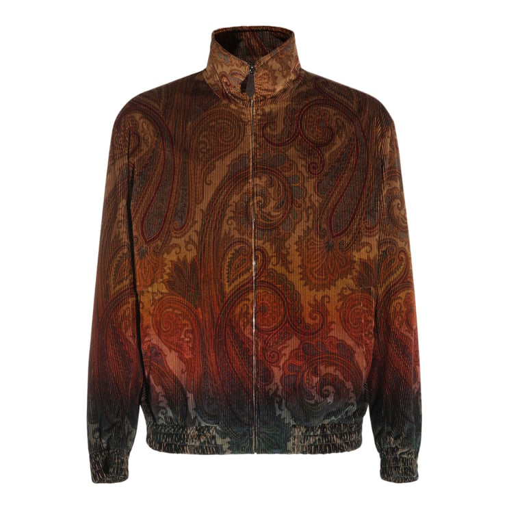 Etro Paisley Design Sweater with High Collar