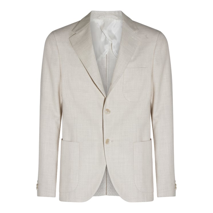 Etro Classic Tailored Beige Blazer with Textured Weave