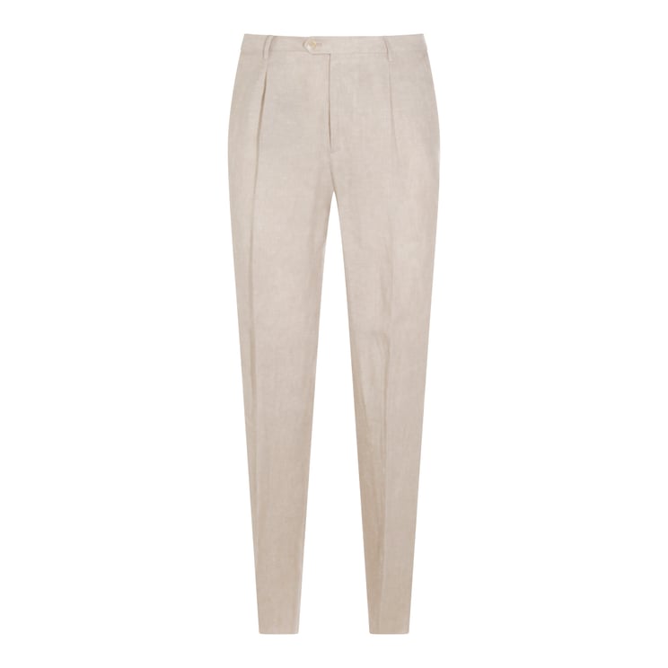 Etro Slim Tailored Trousers with High Waist and Pleated Front