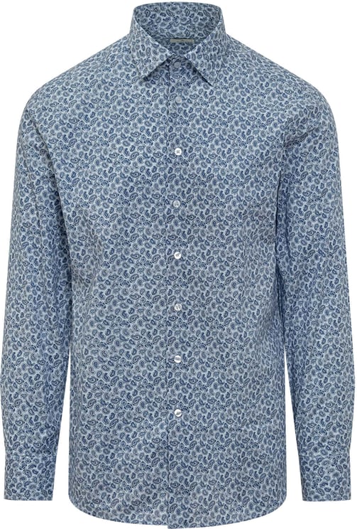 Etro Camicia Micro Paisley a Maniche Lunghe