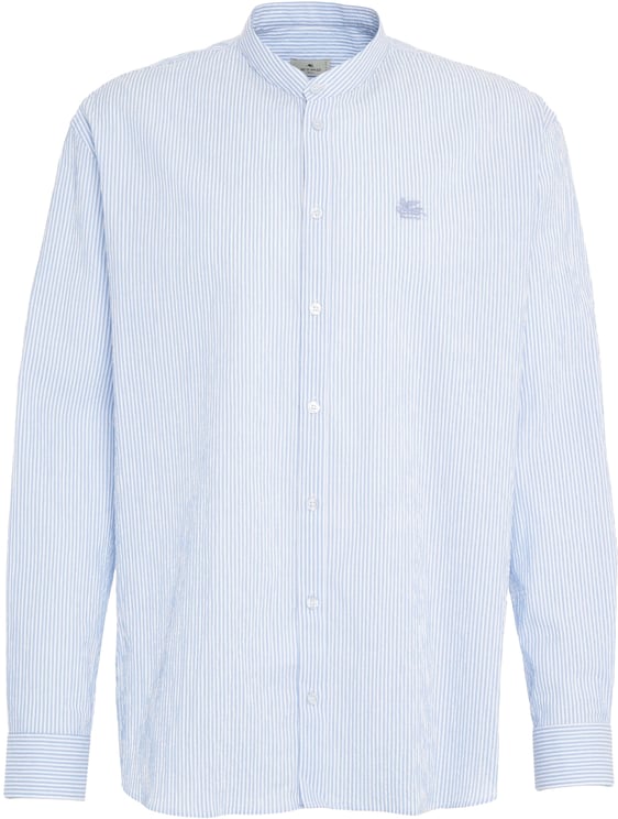Etro Striped shirt with logo embroidery