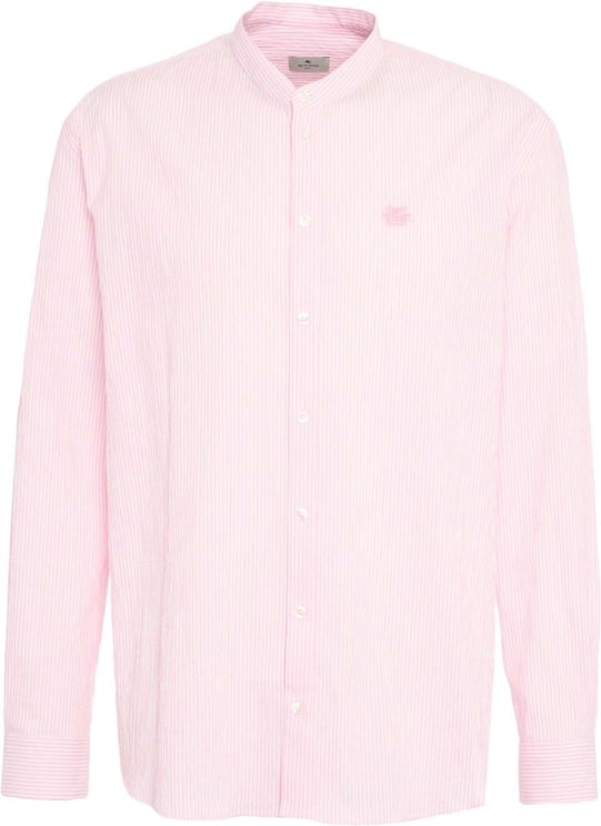 Etro Striped shirt with logo embroidery