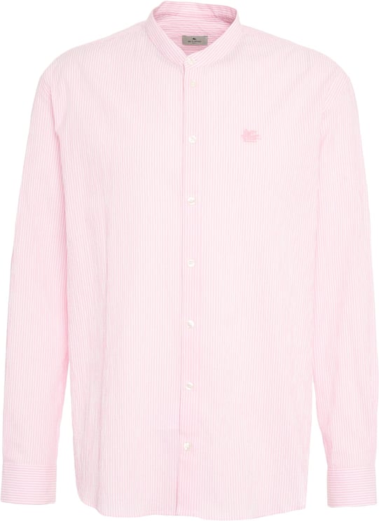 Etro Striped shirt with logo embroidery