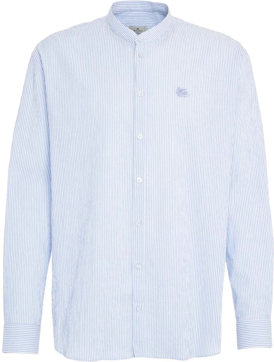 Etro Striped shirt with logo embroidery
