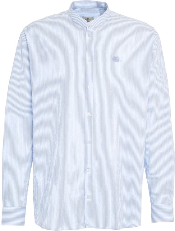 Etro Striped shirt with logo embroidery