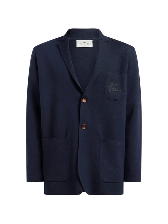Etro Knitted Sport Jacket with Classic Blazer Silhouette
