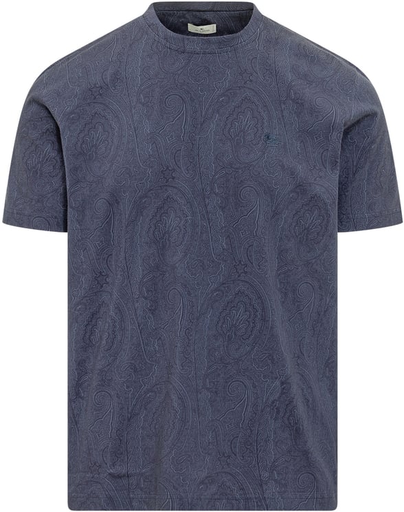 Etro T-shirt Girocollo con Motivo Paisley