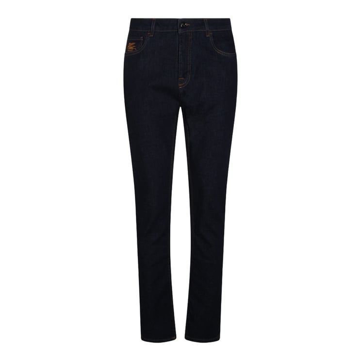 Etro Straight Cut Blue Denim Jeans