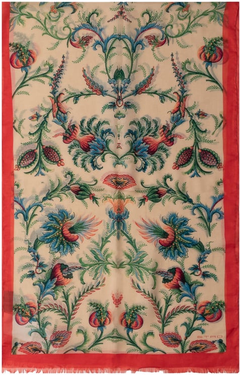 Etro Sciarpa con motivo ornamentale multicolore