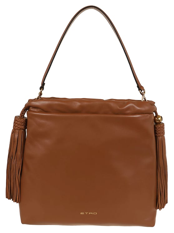 Etro Kalispera M Leather Bag with Artisan Tassels