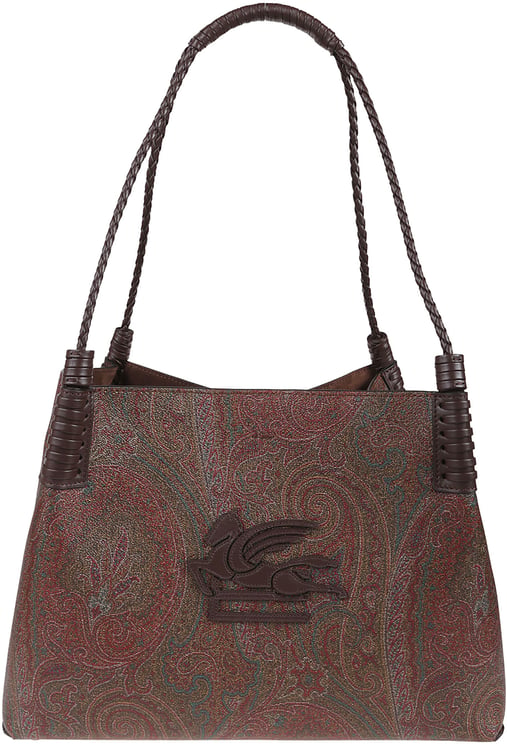 Etro Medium Libra Arnica Shopping Bag Brown