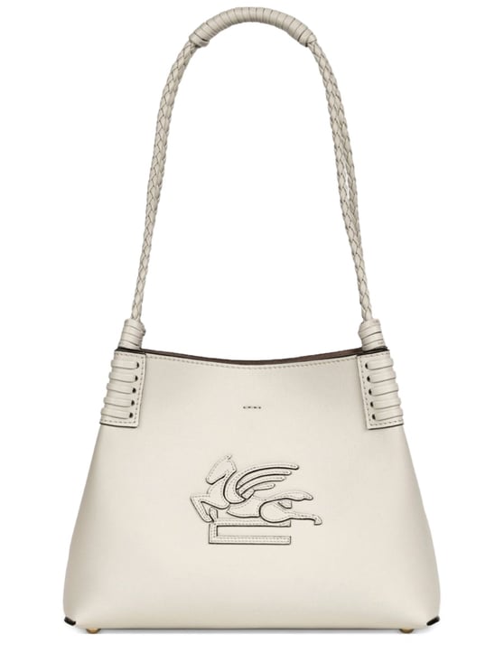 Etro Neutrals Libra Winged Horse Embossed Shopping Bag