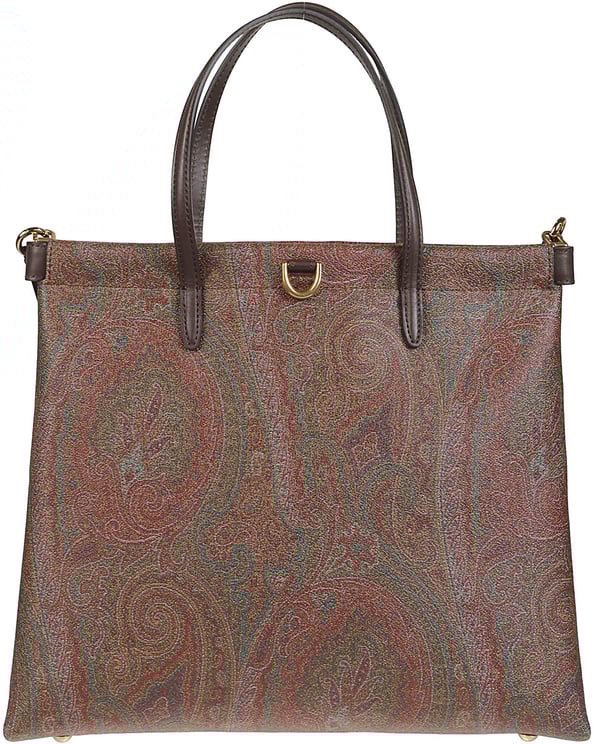Etro Large Essential Arnica Shopping Bag Brown