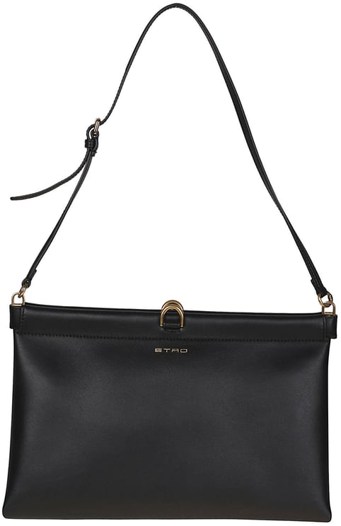 Etro Medium Talk Clutch Bag Black