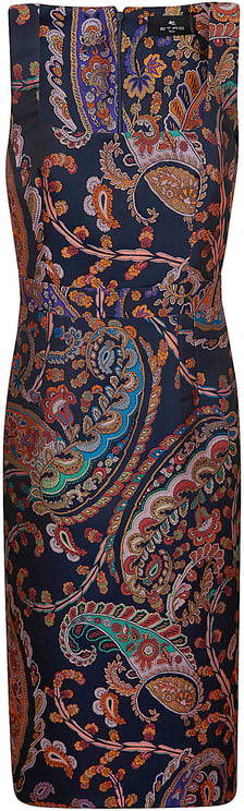 Etro ETRO WOMEN`S MIDI SHEATH DRESS WITH SQUARE NECKLINE