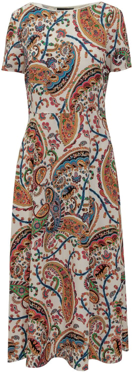 Etro Abito Midi a Ruota con Stampa Paisley