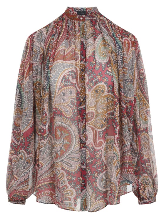 Etro Multicolor Paisley Silk Blouse