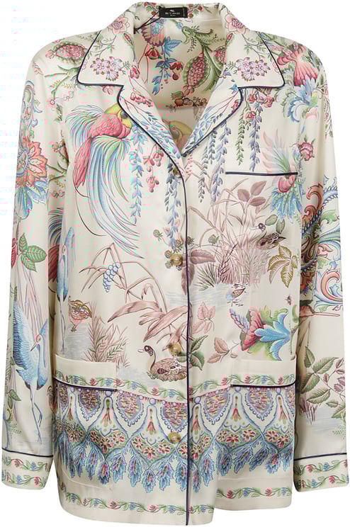 Etro Long Sleeve Loose Fit Shirt White