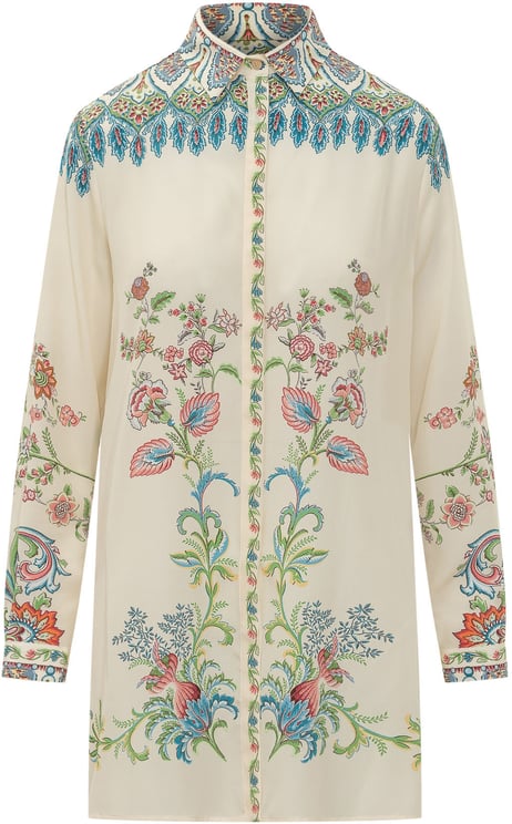 Etro Camicia Lunga con Stampa Floreale