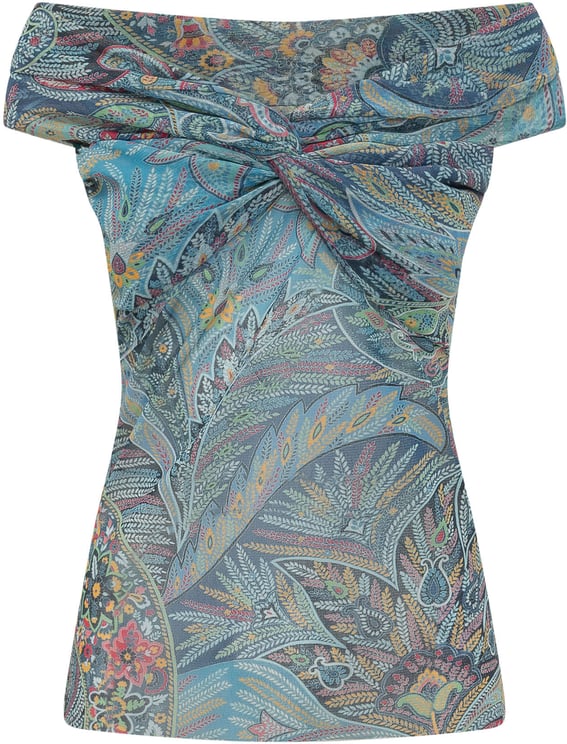 Etro Top con Scollo Dritto e Nodo