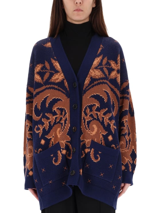 Etro Intricate Patterned Wool Cardigan