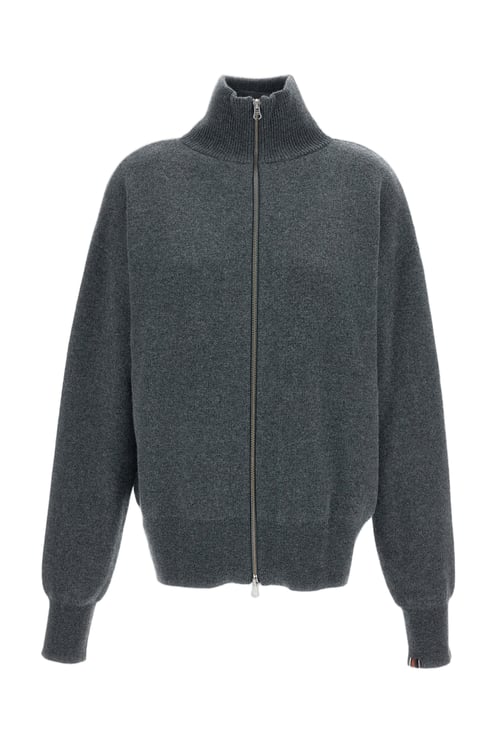Extreme Cashmere Grey Xtra Cashmere Zip-Up Cardigan