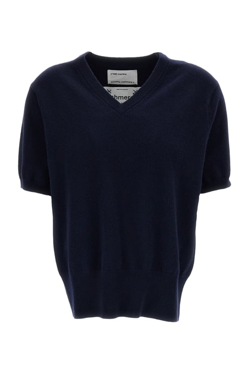 Extreme Cashmere Blue Martina Cashmere-Blend V-Neck Sweater