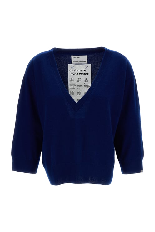 Extreme Cashmere Blue Pearl Cashmere V-Neck Sweater