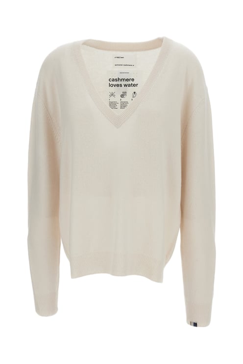 Extreme Cashmere Beige Ben Cashmere V-Neck Sweater