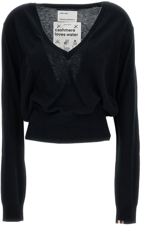 Extreme Cashmere Black N.467 Collin V-Neck Sweater