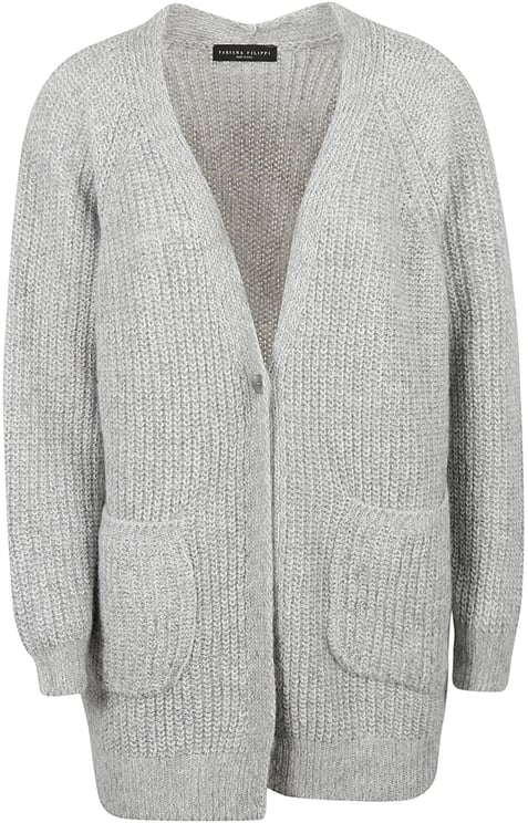 Fabiana Filippi Heathered Knit Sweater with Ribbed Cuffs