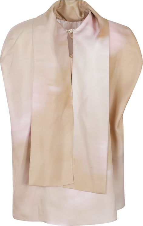 Fabiana Filippi Silk Twill Top With Abstract Floral Print